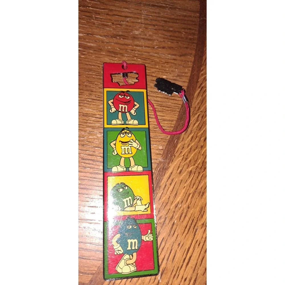 Vintage M&M Metal Bookmark With Charm